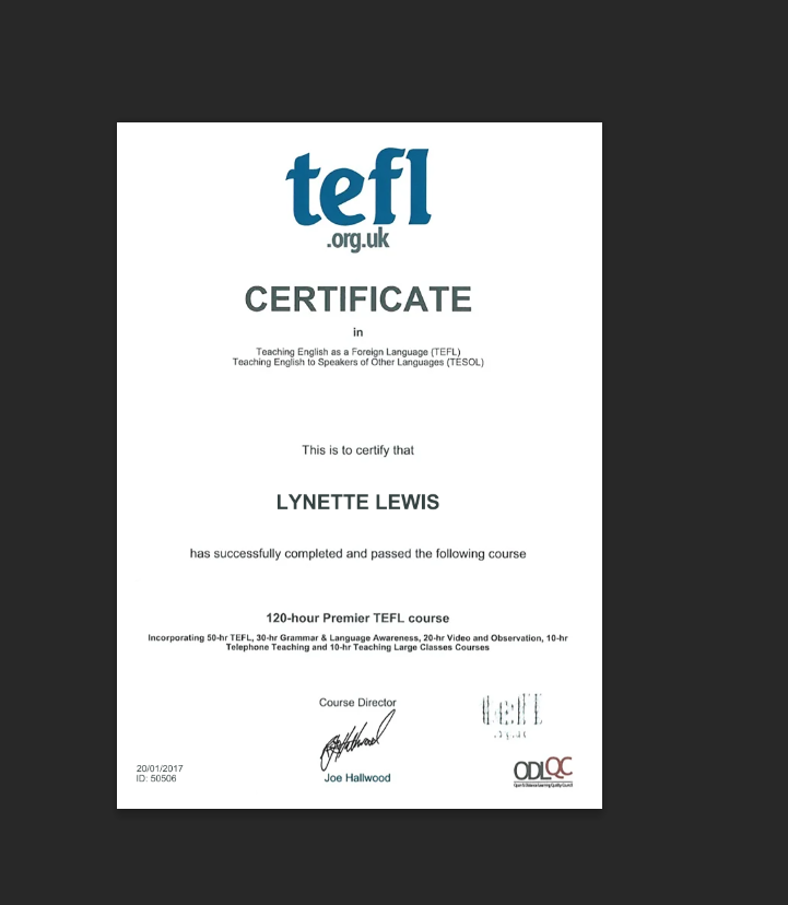 United Kingdom TEFL Certificate Template